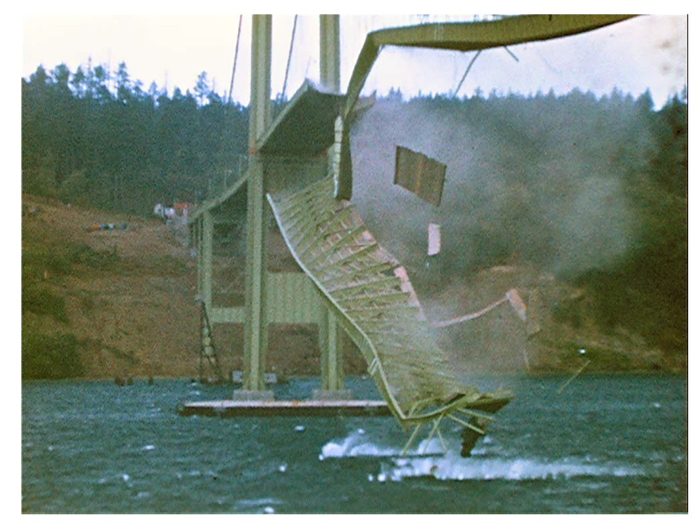 Collapse of Tacoma Narrows Bridge. (Ed Elliott, The Camera Shop, Tacoma WA)