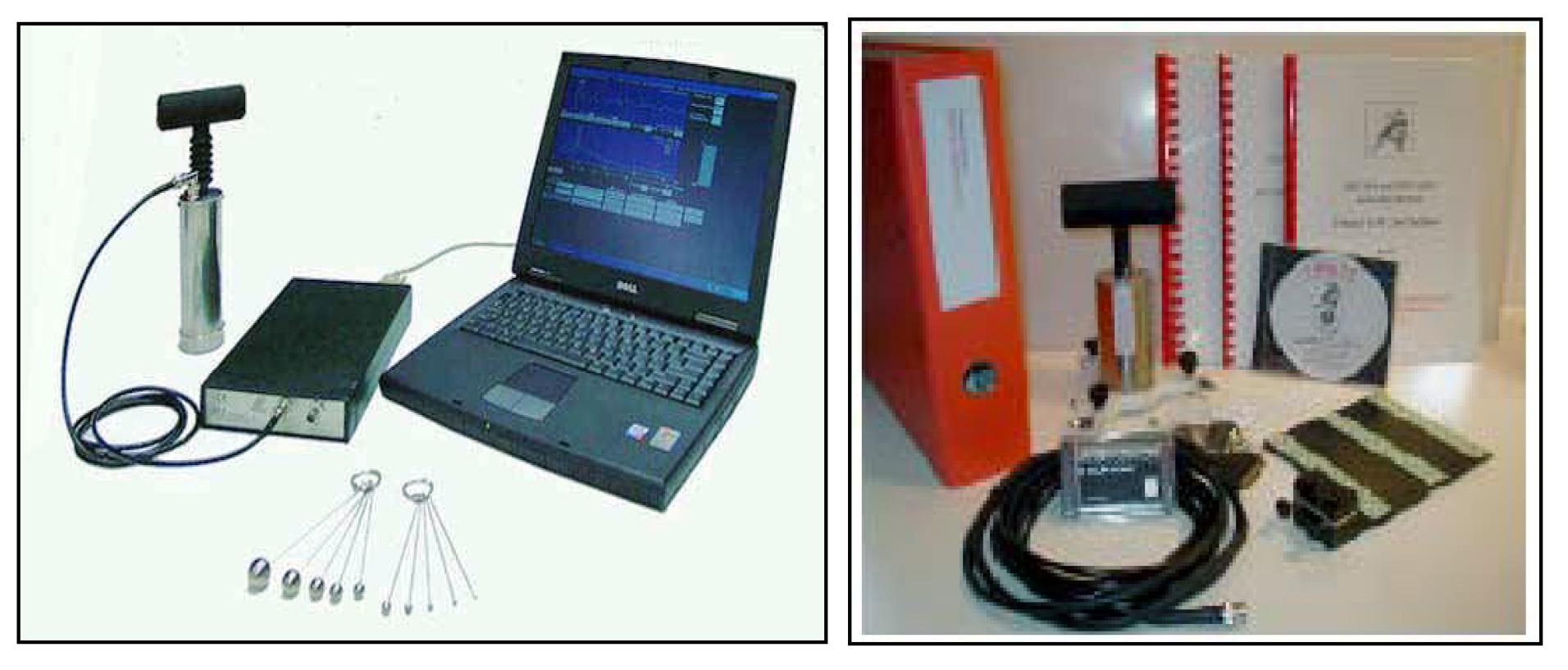 Example Impact Echo Systems:  (a) Impact Echo Instruments, LLC, and (b) Germann  Instruments A/S.