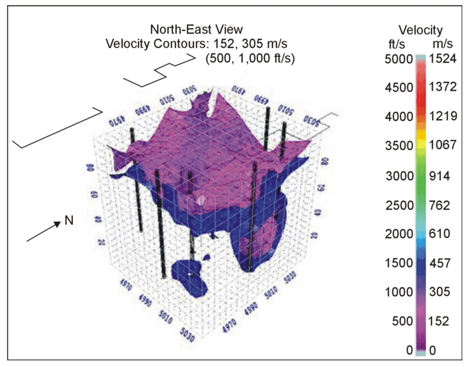 Isometric view of the low velocity zone.  (NSA Geotechnical Services, Inc.)